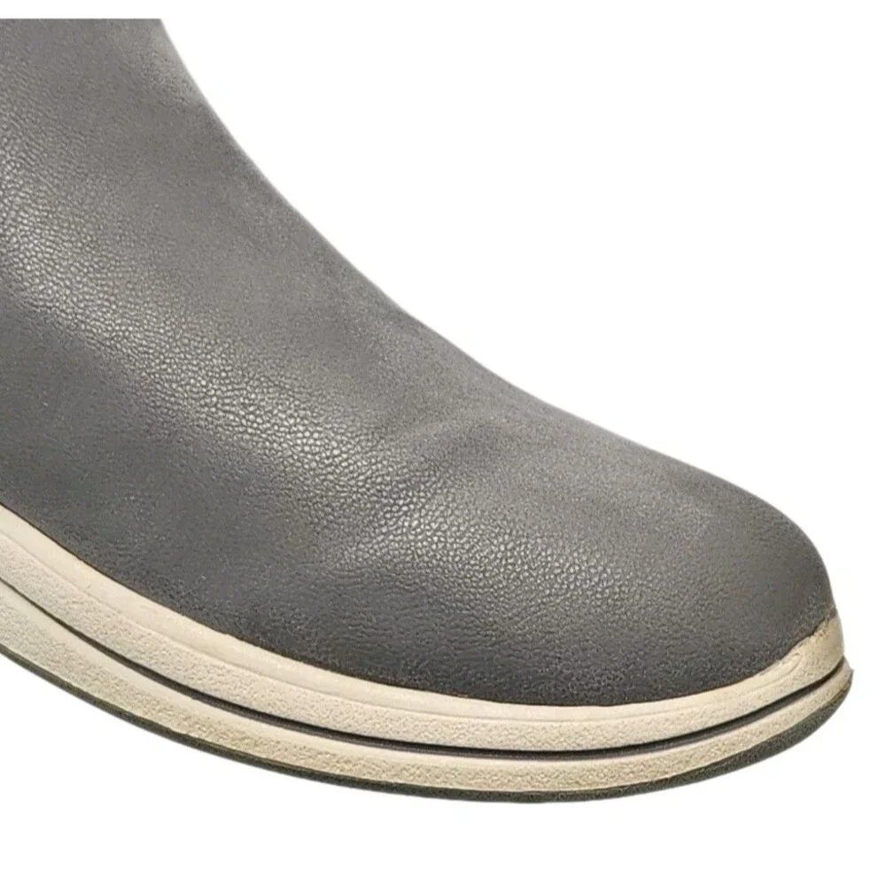 Clarks Cloudsteppers Ankle Boot Shoe Breeze Clover Bootie Gray Women Sz 8.5 Zip